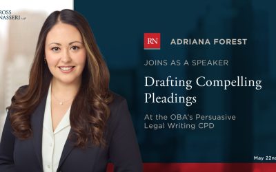 Adriana Forest Joins As Speaker For “Drafting Compelling Pleadings” at the OBA