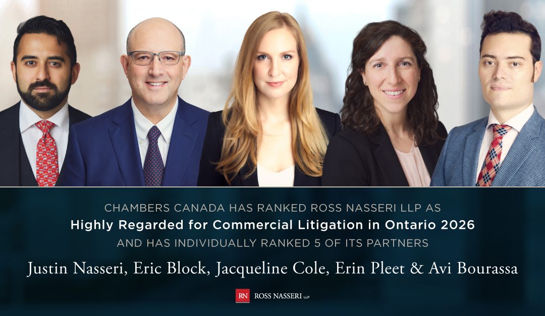 Ross Nasseri and Five Partners Recognized In Chambers Canada 2026 Guide