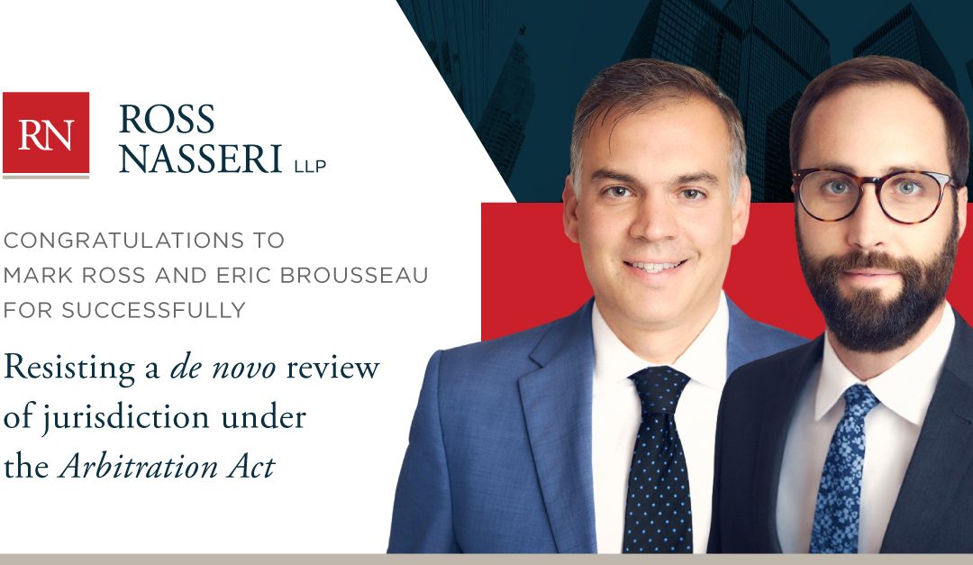 Mark Ross and Eric Brousseau successfully resist an application on the Commercial List