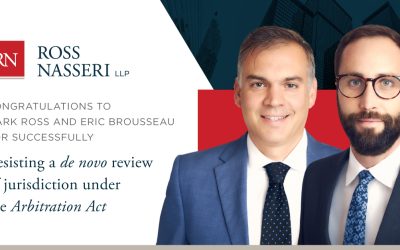 Mark Ross and Eric Brousseau successfully resist an application on the Commercial List