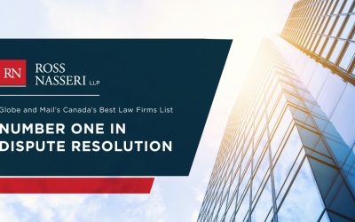 Ross Nasseri LLP Is Globe and Mail’s Canada’s Best Law Firm In Dispute Resolution (Litigation, Arbitration & Investigation) 2026