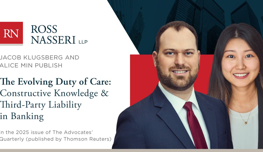 Jacob Klugsberg and Alice Min are published in The Advocates’ Quarterly